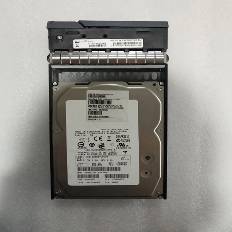 NetApp거오리지널 HDD X412A-R5 X412A-R6 서버 하드 드라이브내장 600GB 3.5 인치 15K SAS 16MB