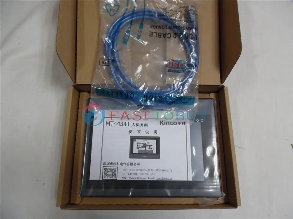 HMI 터치 스크린 패널 케이블 소프트웨어 7 인치 Kinco MT4434T