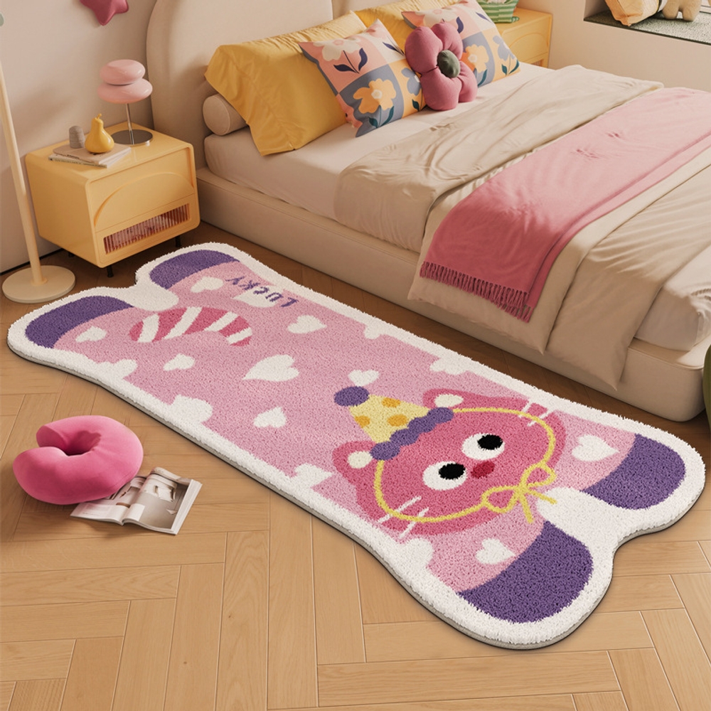 넙쭉이 매트 러그 고양이 바닥 침실 거실 컴퓨터 방꾸미기 거실꾸미기 CBT 녹색옷을 입은 고양이 40x60cm - 상세 이미지 3