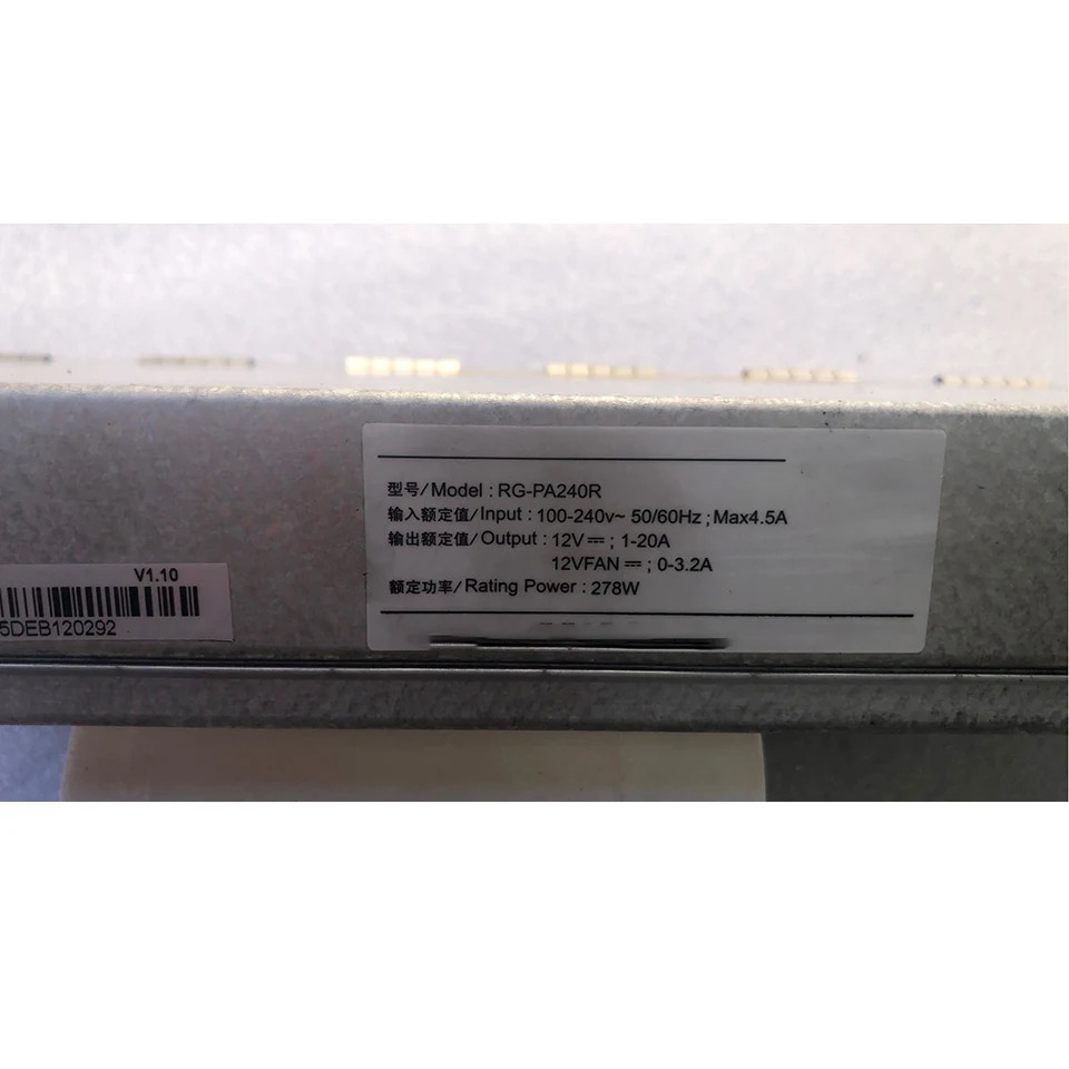 RG-S7606 7610 S7604 예비 AC 전원 모듈 RG-PA240R 분해