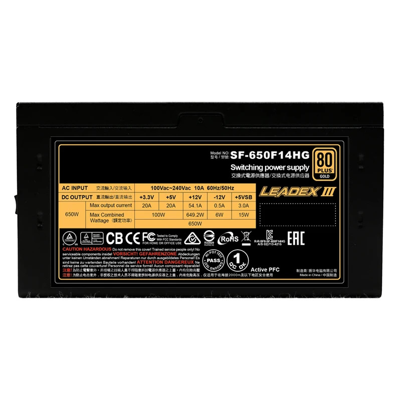 슈퍼 플라워 LEADEX III HG 전원공급장치 SF-750F14HG SF-650F14HG SF-550F14HG 750W 650W 550W PSU 신