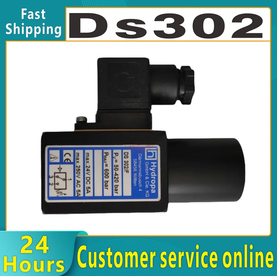 오리지널 HYDROPA 압력 스위치 DS302/F/SS 설정 범위 40-240kg 신