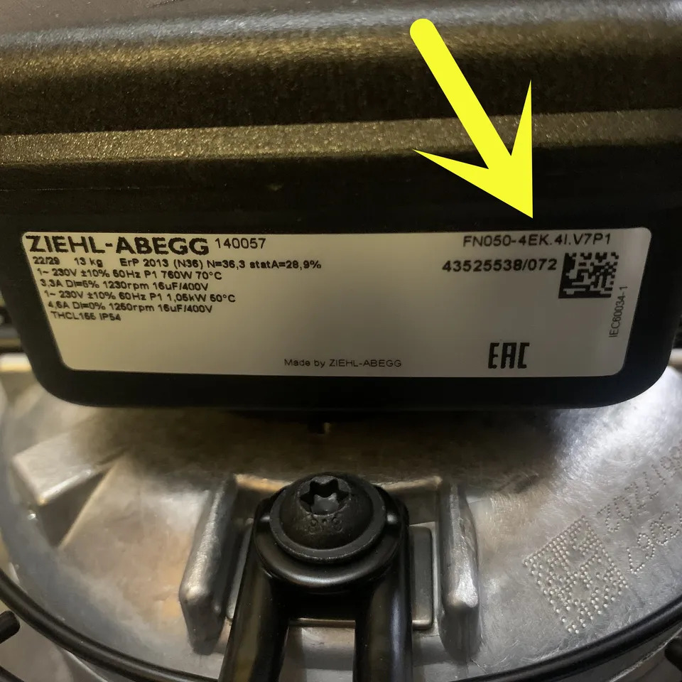 Xerox FE050 FN050-4EK.4I. Ziehl-Abegg 에머슨 콘덴서 냉각팬 V7P1