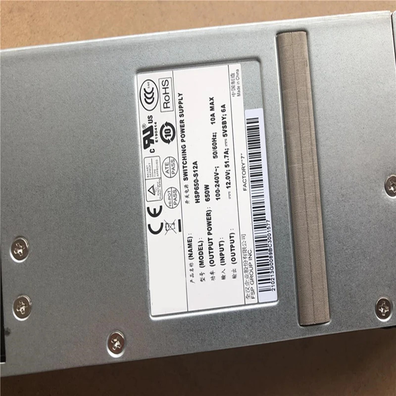 화웨이호환 S2600T S5500T PSU 650W 전원공급장치 HSP650-S12A YM-2651GAR 0231G0088