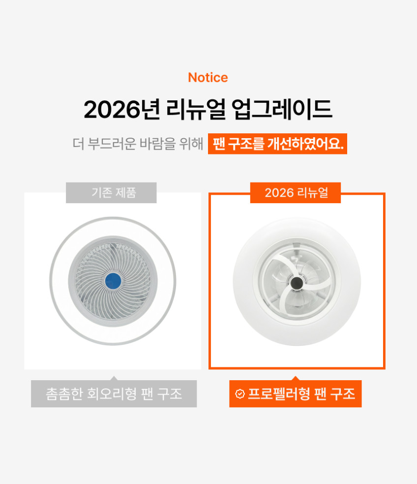 고요아 실링팬 천장선풍기 BLDC 서큘라이트 저소음 투인원 LED 조명 거실 안방 작은방 판매처 상세 정보 이미지 2