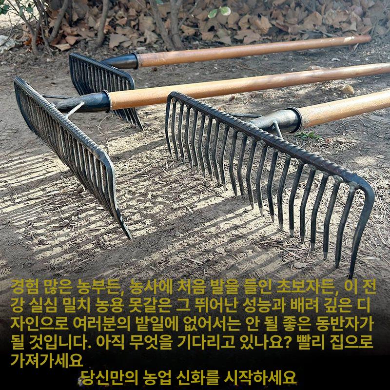제초 괭이 스테인레스 손갈퀴 원예 농기구 잔디 정원 핸디 도구 - 상세 이미지 4