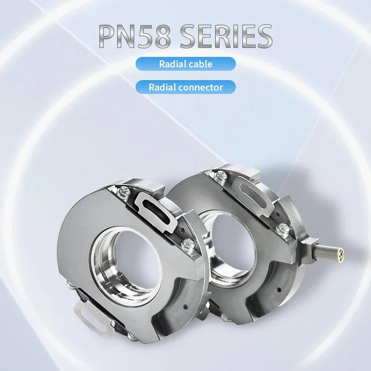 단일 베어링 용수철 플레이트 광전 로터리 인코더 센서 PN58 0-360 도 IP50 8-16 극 스루 홀 스핀들