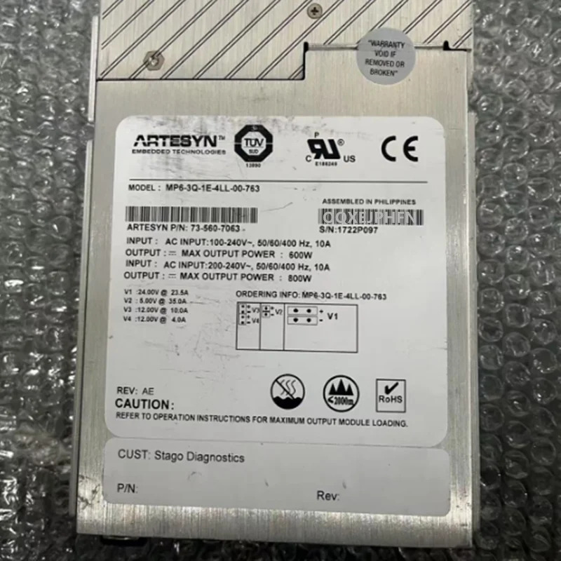 ARTESYN 800W MP6-3Q-1E-4LL-00-763 760-7063 리퍼 전원공급장치 것처럼 작동