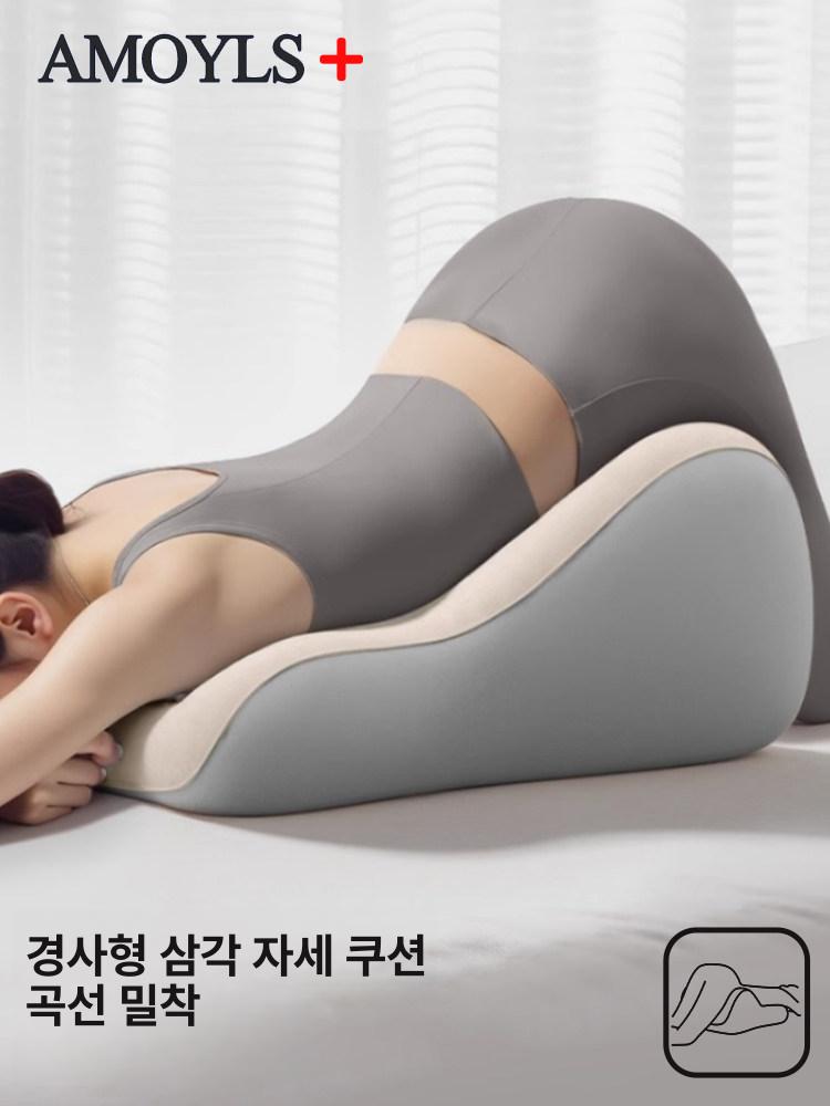 허리지지 자세교정 요추쿠션 인체공학 의자 등받이 휴식용 지지패드 - 상세 이미지 3