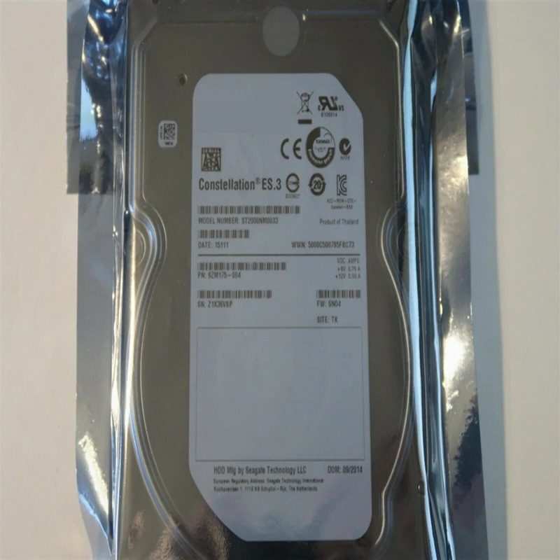 씨게이트오리지널 HDD 2TB 3.5 인치 SATA 6 Gb/s 128MB 7200RPM 엔터프라이즈 ST2000NM0033 내장 신