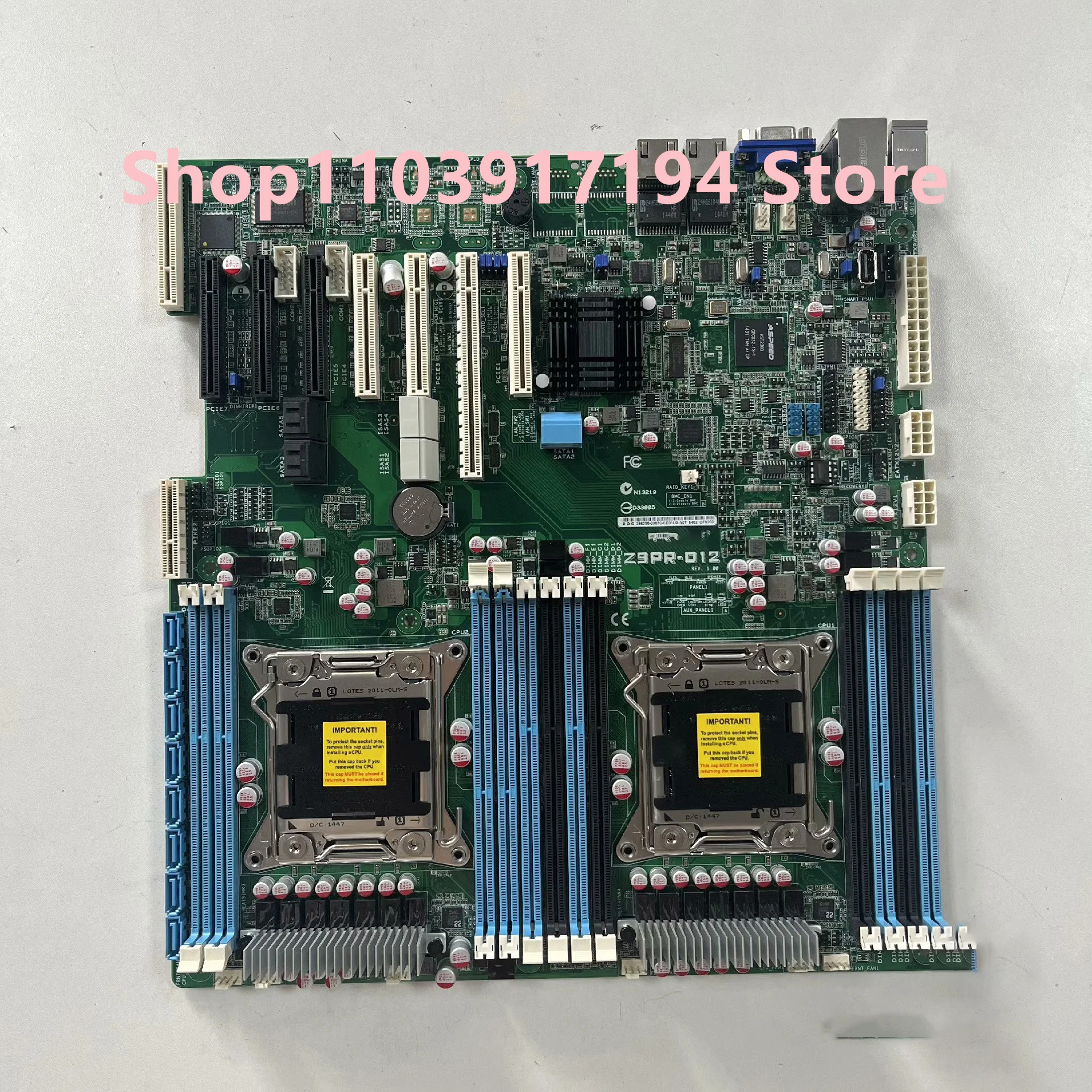 ASUS호환 Z9PR-D12 양방향 서버 마더보드 4 포트 풀 기가비트 네트워크 7pcie 인터페이스