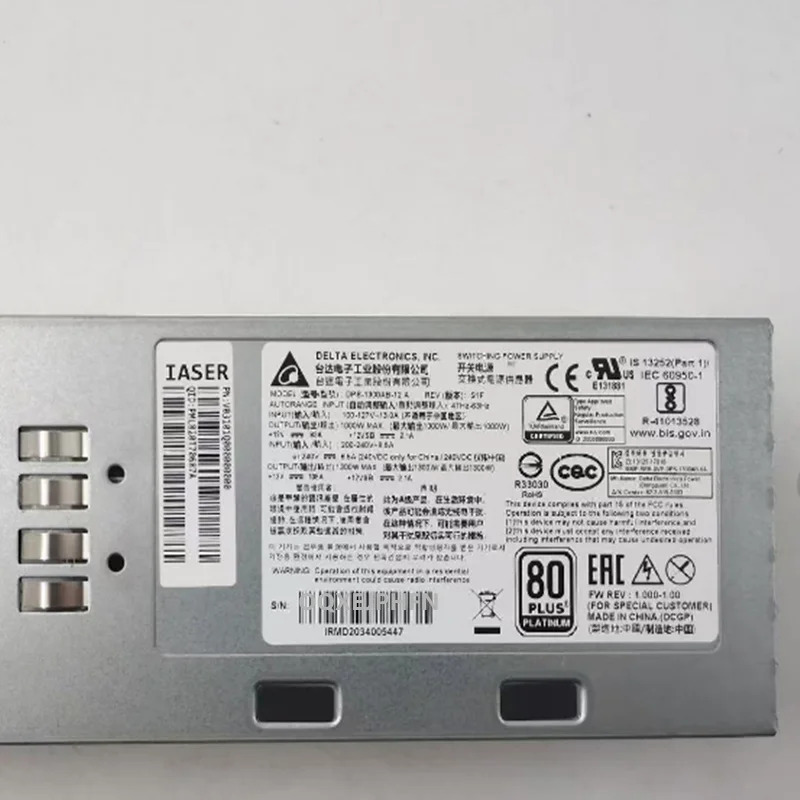 DELTA 1300W 전원공급장치 DPS-1300AB-12거새 원본 PSU 새 처럼 작동