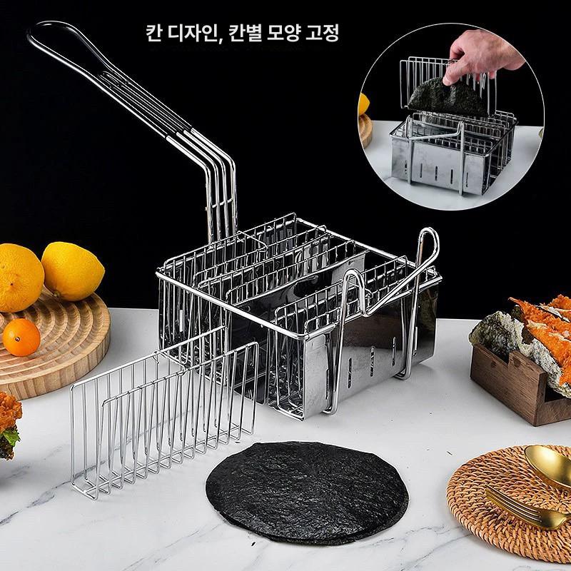 U자형 집게 몰드 4칸 타코 초밥 업소용 바구니 성형 메이커 모양틀 홀더 바스켓 - 상세 이미지 4