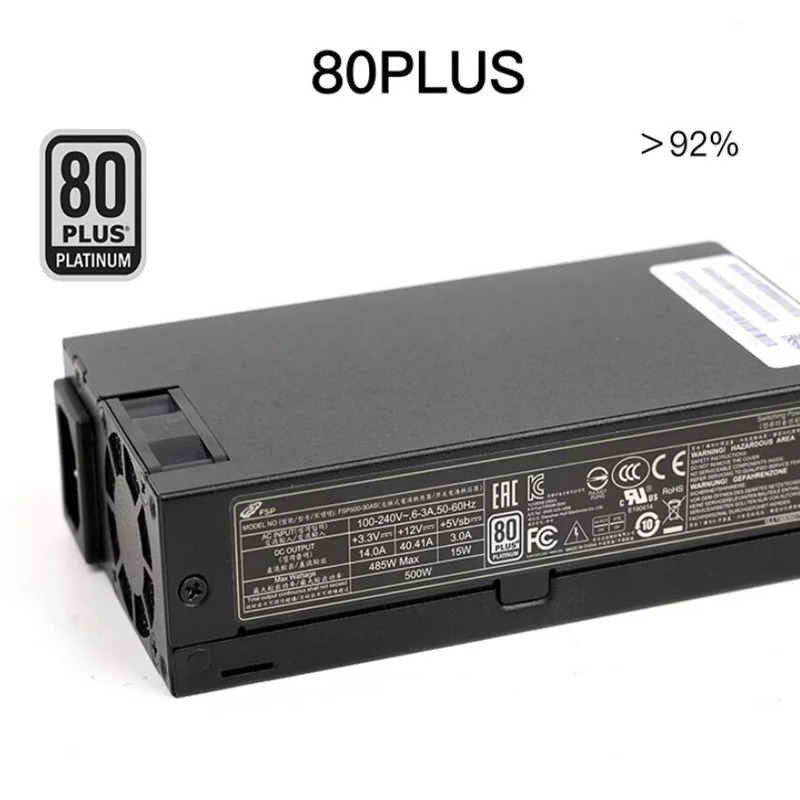 FSP 80Plus Platinum FLXE- 소형 1U K39 500W 전원공급장치 FSP500-30AS새 원본 PSU