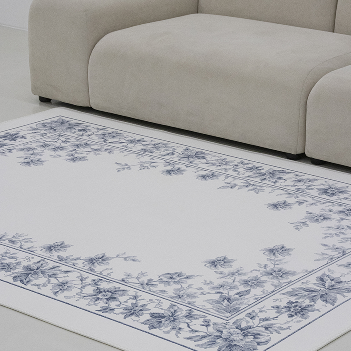 플로럴데이즈 소프티 발수 러그 사계절 단모 거실 침실 소프트 카페트 단일 색상, 100x150cm - 상품 이미지
