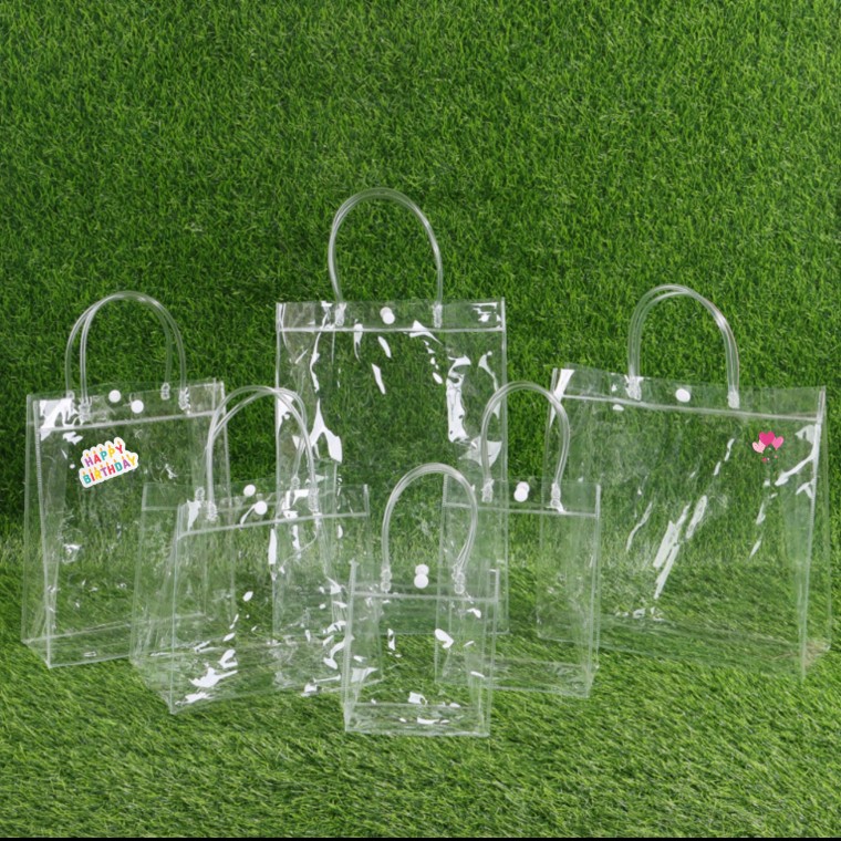 도모아 PVC 가방 선물 쇼핑 투명 구디백 세로형1호 - 상품 이미지