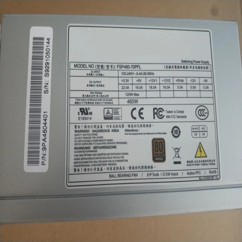 FSP 80 플러스 브론즈PSU 460W 전원공급장치 FSP460-70PFL 신