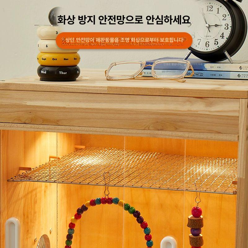 모란앵무 새장 장난감 히터 앵무새 온도조절기 항온 보온 사육장 수직형 케이지 - 상세 이미지 4