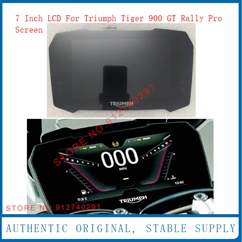 오리지널 LCD 패널 트라이엄프 900 랠리 프로 스크린 액세서리 속도계 바이크 오토바이 수리 7 인치