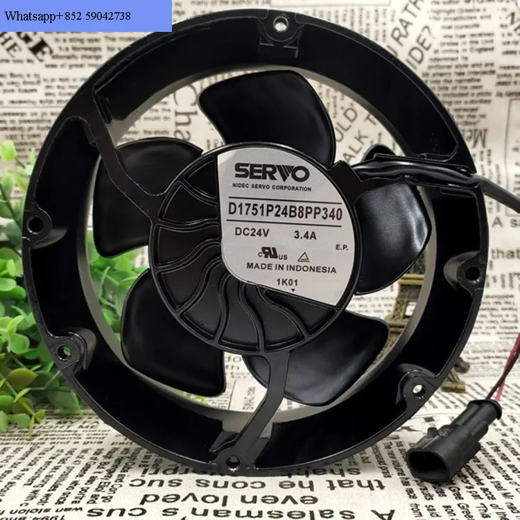 SERVO 4 와이어 냉각팬 ABB880/580 주파수 변환기 D1751P24B8PP340/338 24V