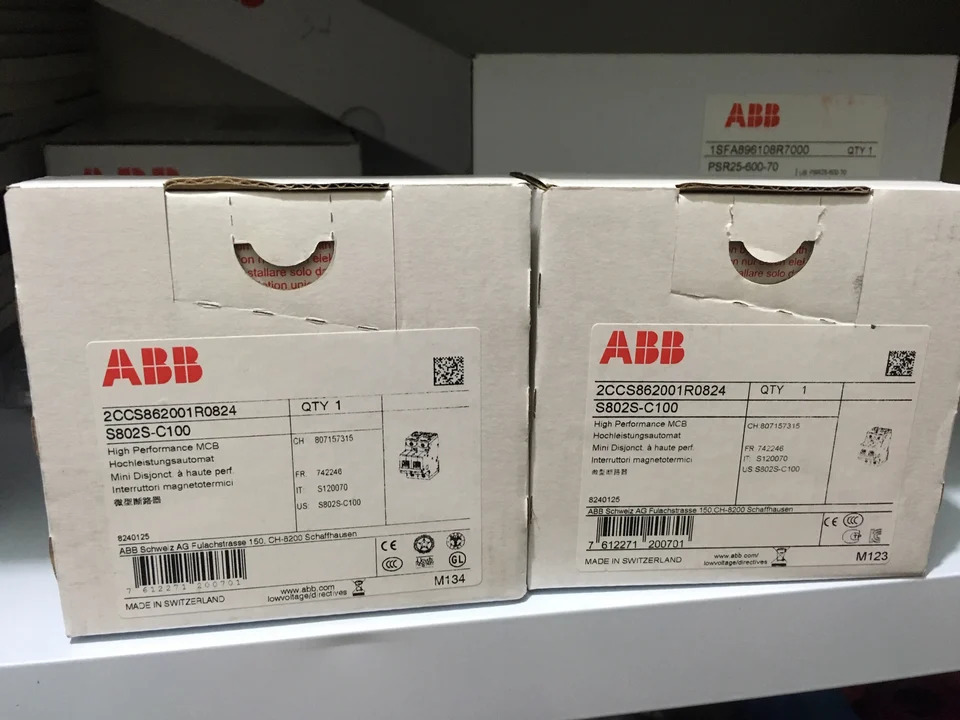 ABB 하이 브레이킹 회로차단기 S802S-B100 S802S-C100 신
