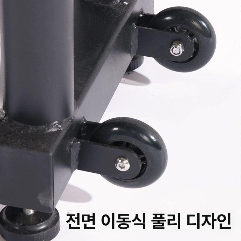 바벨 원판 플레이트 정리 수납 이동식 카트 홈짐 운동기구 받침대 랙 - 상세 이미지 2