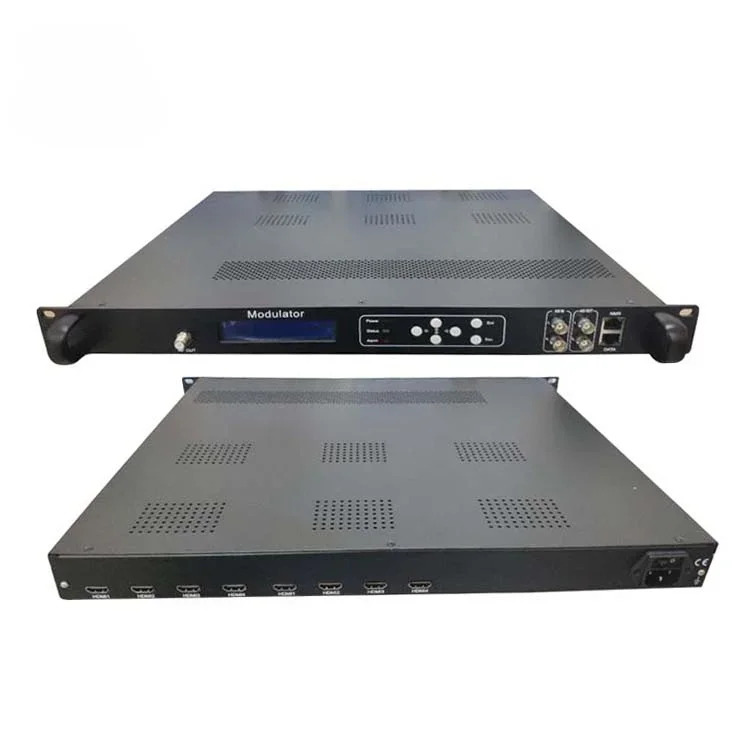 디지털 케이블 TV 변조기 8채널 HD 입력 주파수 isdbt dvbc 또는 dvbt 인코더