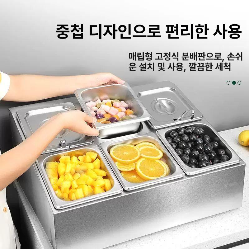 밑반찬 냉장고 셀프바 미니 가게 뷔페 영업용 식재료 업소 쇼케이스 테이블형 보온 - 상세 이미지 2