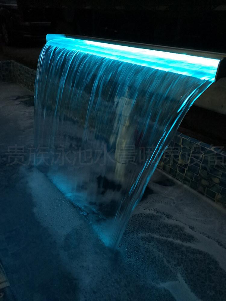 LED 인공폭포 분수대 벽분수 카페 조경 조명 물 정원 장식 야외 - 상세 이미지 3