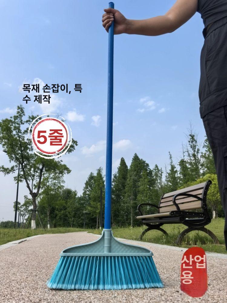 대형빗자루 초대형 현장용 야외바닥청소 막대형 창고브러시 가든용 싸리 - 상세 이미지 4