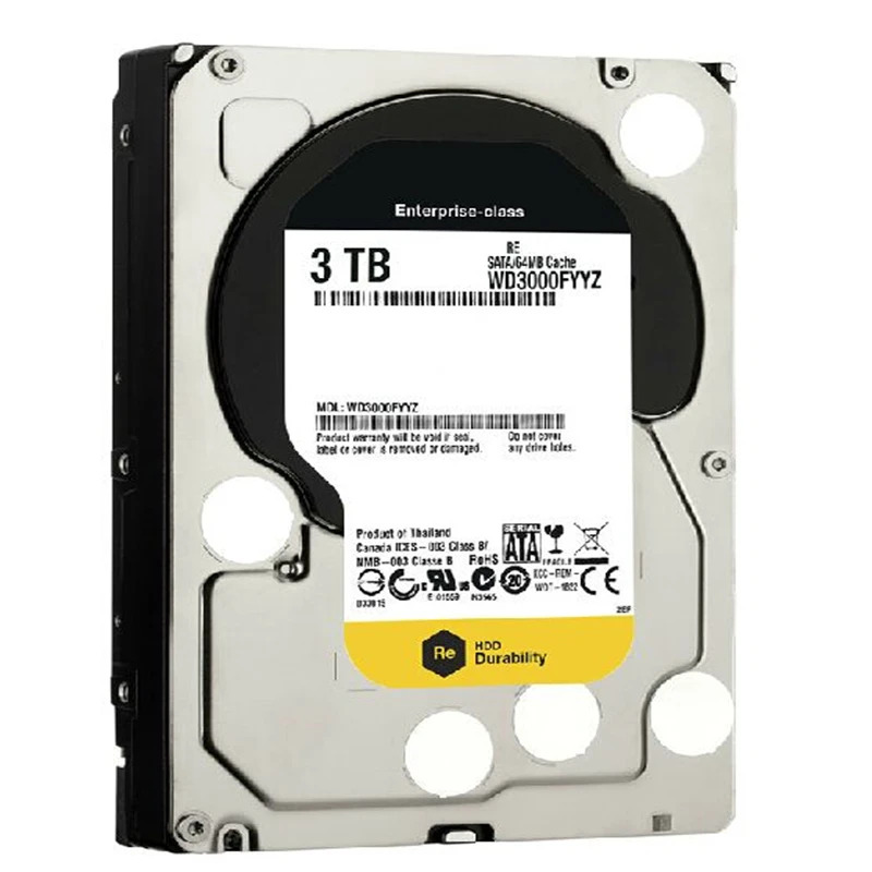 엔터프라이즈 내장 하드 오리지널 HDD WD 블랙/골드 3TB 3.5 인치 SATA 6 Gb/s 64MB 7.2K WD3000FYYZ