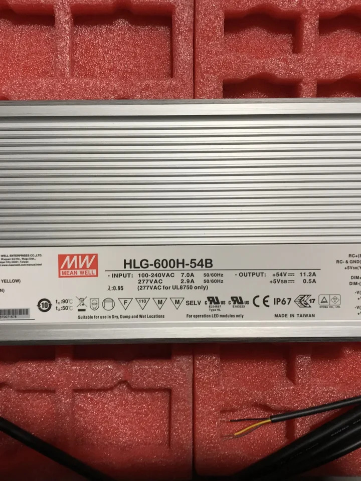 Mingwei LED 스위칭 전원공급장치 HLG-600H-12B 15B 20B 24B 30B 36B 42B 48B 54B