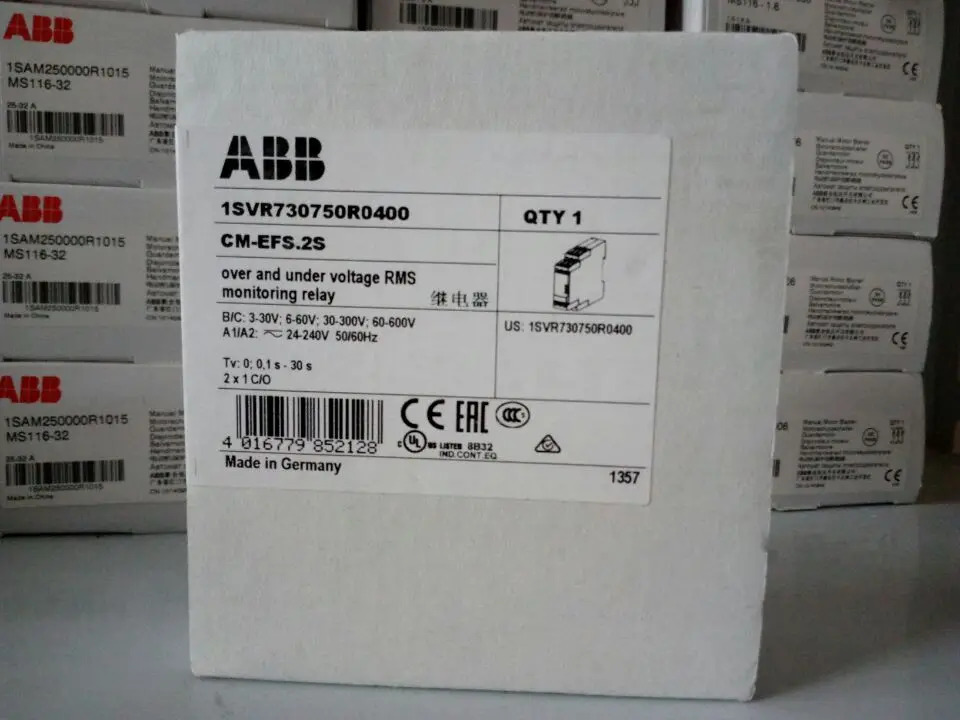 ABB 단상 전압 모니터 CM-EFS.2S 24-240VAC/DC 2C/O 신
