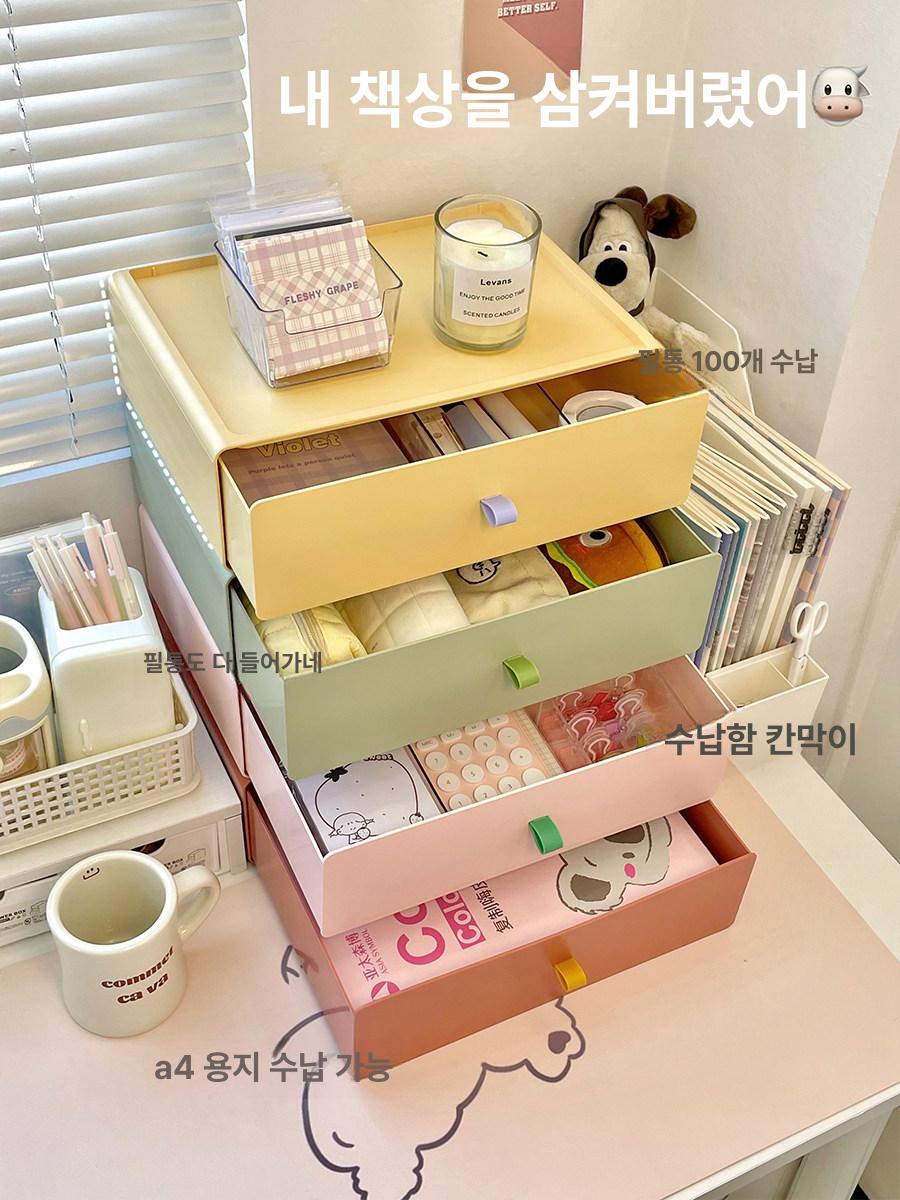 책상 서랍형 정리함 플라스틱 수납장 옷장 펜트리 냉장고 소품정리 탕비실 수납함 - 상세 이미지 5