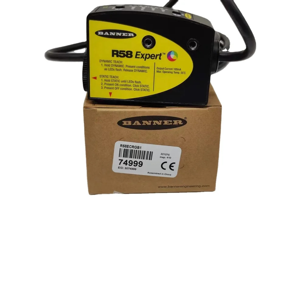 배너 센서컬러 센서 2m 케이블 10-30 V dc R58ECRGB1 74999 npn pnp R58 EXPERT 레지스터 마크