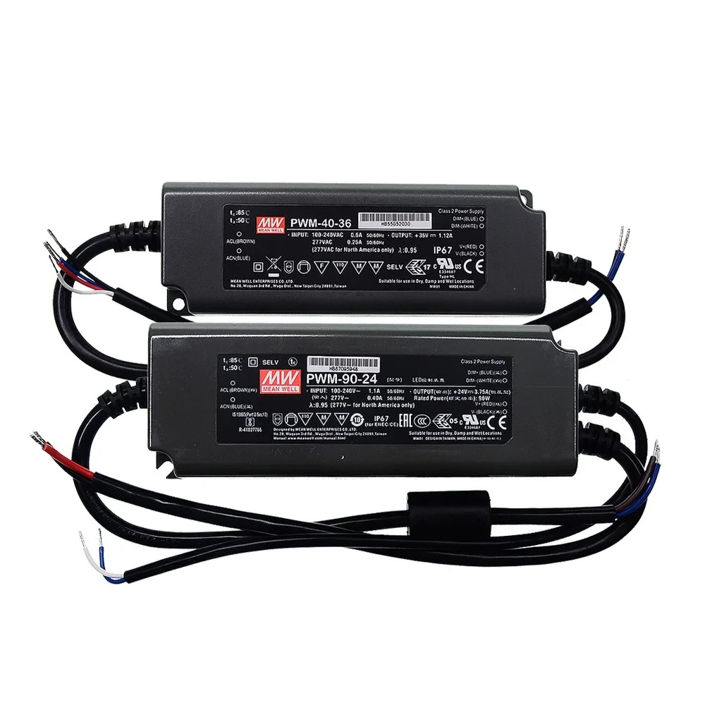 MEAN WELL 스위칭 전원공급장치 PWM-90 PWM-90-12 PWM-90-24 PWM 출력 IP67 방수 DA2 디밍