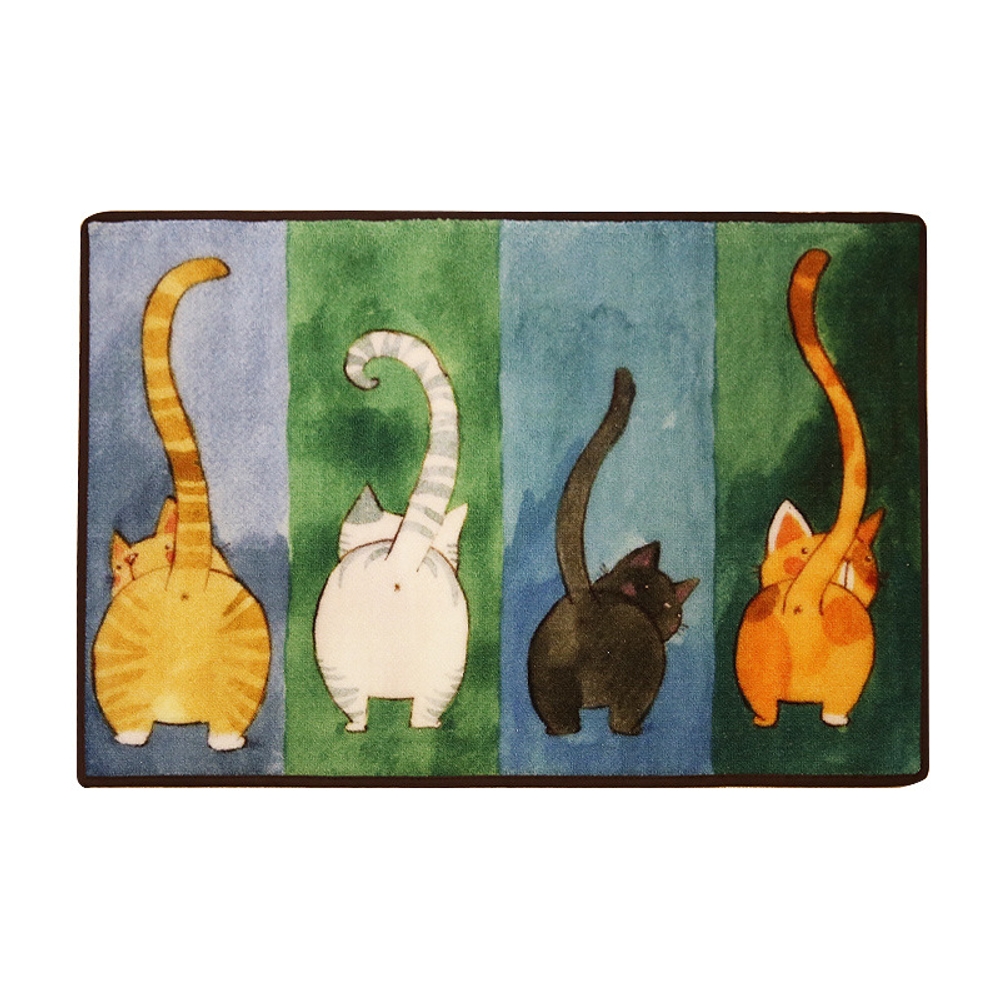 현대미술 발매트 고양이 발매트 미끄럼방지 흡수성 현관 거실 시원한 음료수 40x60cm - 상세 이미지 2