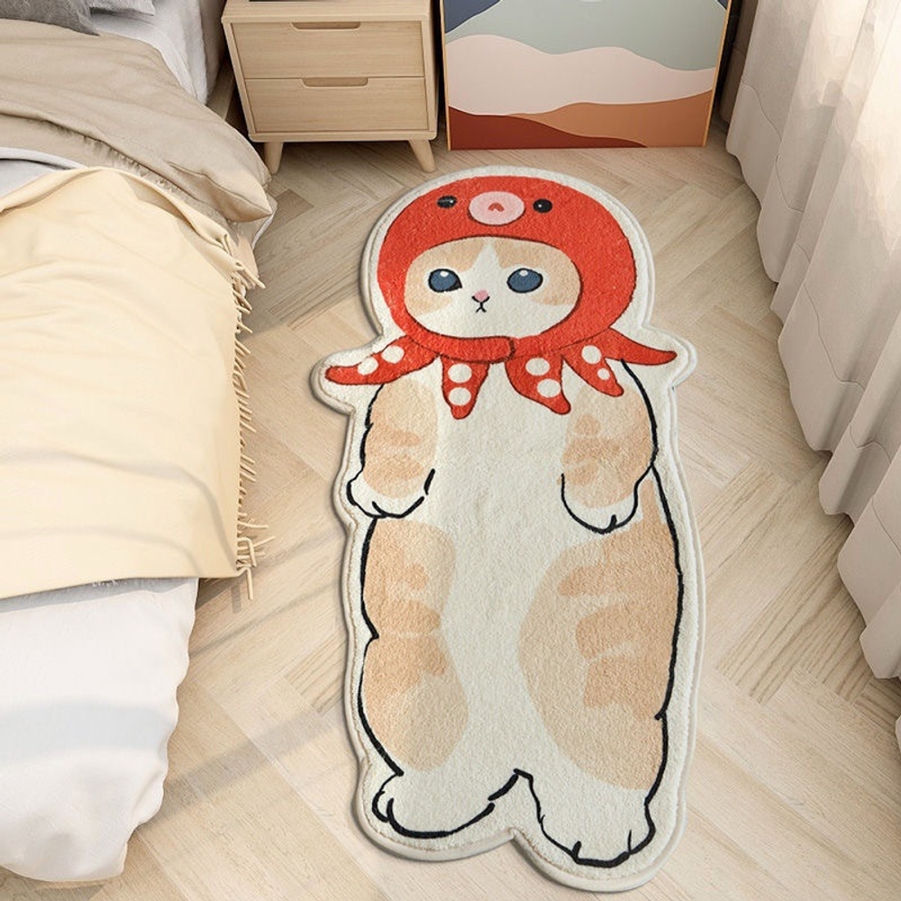 미니멀 발매트 귀여운 고양이 카펫 러그 방꾸미기 원룸꾸미기 유치원캣 40x60cm - 상세 이미지 4