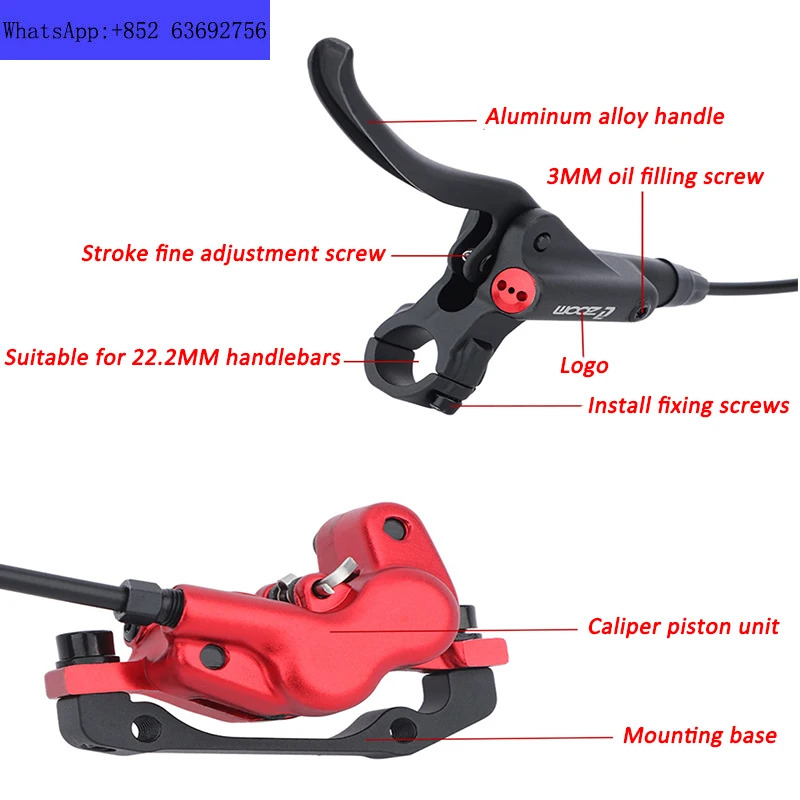 줌 MTB 유압 브레이크 HB-876 그룹 160mm 로터 전면 후면 산악 자전거 캘리퍼스
