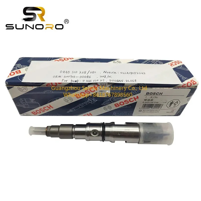 SUNORO 커먼레일 디젤 엔진 인젝터 0445120268 두산 DL06S 400903-00046 신