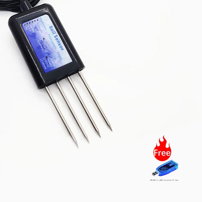 IoT LORA LORAWAN RS485 모드토양 NPK EC 전도도 온도 수분 PH 센서 농업CE 7 in 1