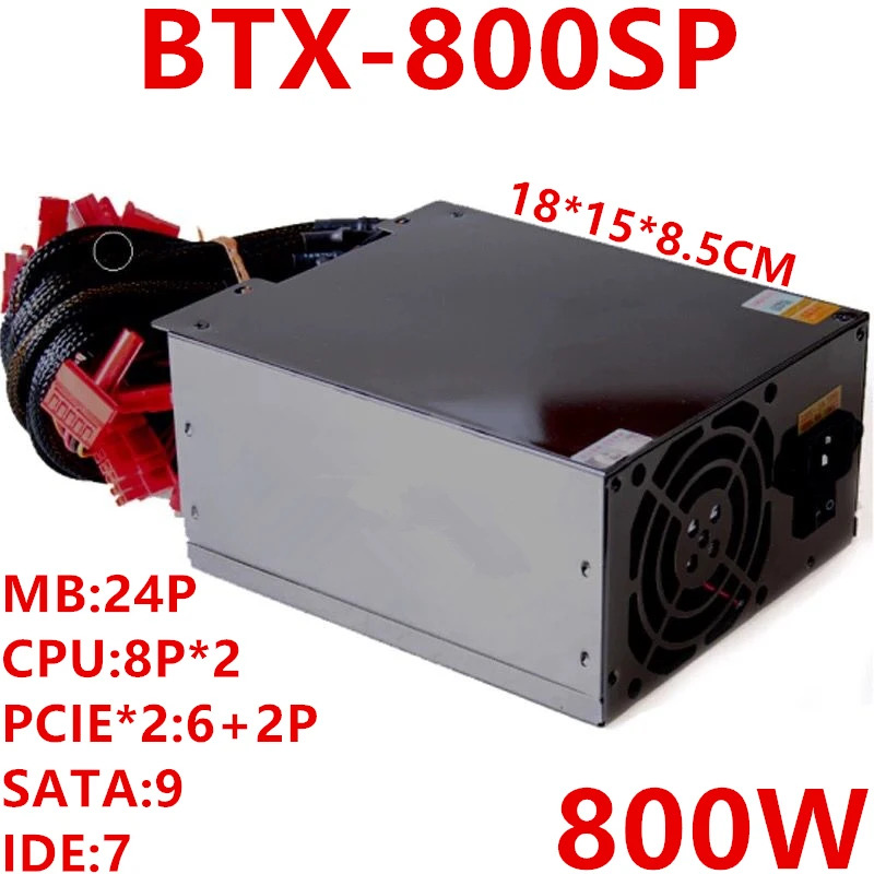 만리월 IPC 듀얼 CPUPSU 전원공급장치 BTX-800SP 8 핀 800W 신