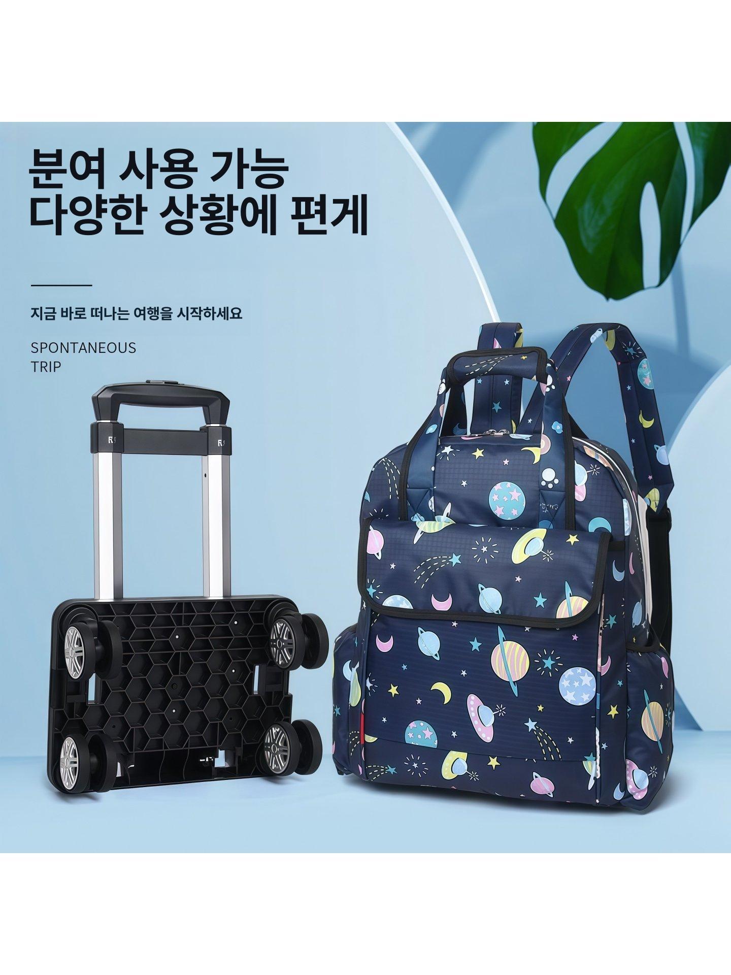 휴대용 캐리어가방 롤링 초경량 기내용 여행가방 트롤리 러기지 배낭형 휠 비즈니스 - 상세 이미지 4