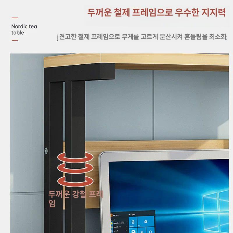 컴퓨터 거치대 라이저 강화 금속 스탠드 호환 지지대 브래킷 베이스 범용 조절 케이블 - 상세 이미지 3