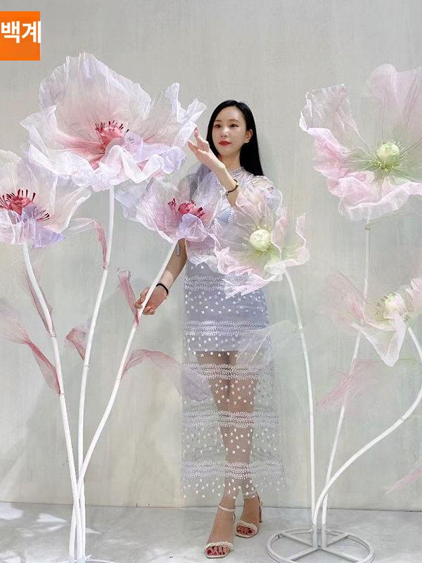 대형 거치대 조화 장식꽃 받침대 소품 오브제 행사 꽃장식 실크플라워 자이언트 - 상세 이미지 2