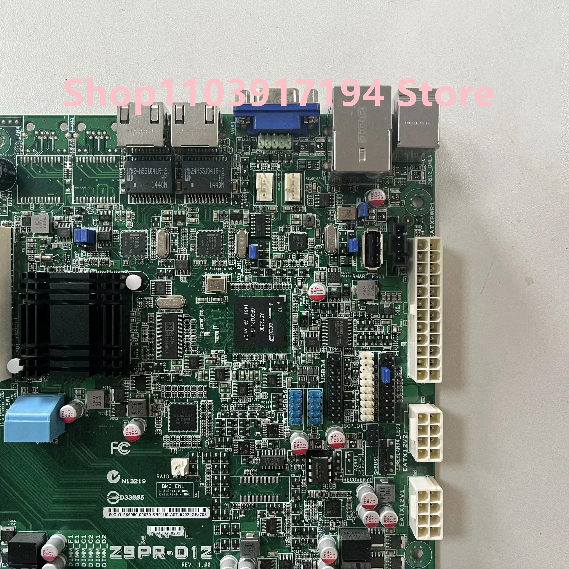 ASUS호환 Z9PR-D12 양방향 서버 마더보드 4 포트 풀 기가비트 네트워크 7pcie 인터페이스