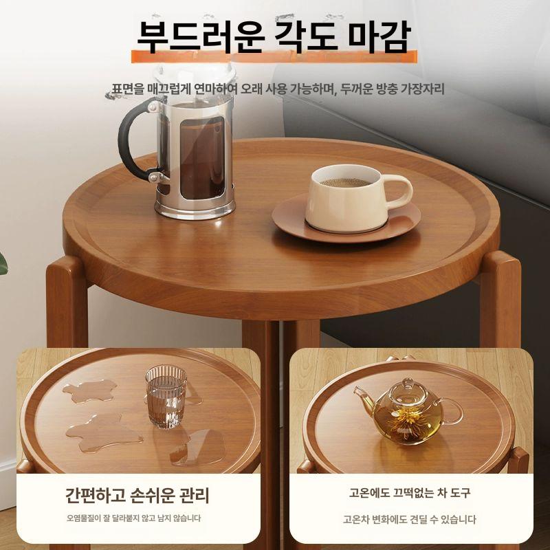 거실 테이블 미니 트롤리 간이 보조 커피 옆 수납 인테리어 아크릴 감성 카페 컬러 - 상세 이미지 2