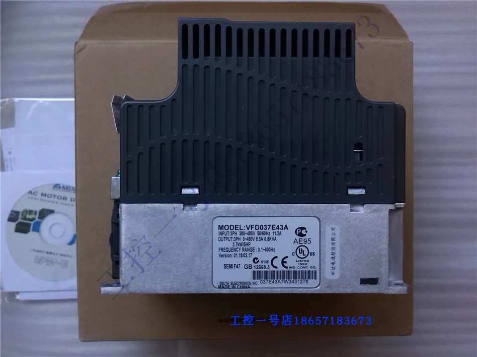 델타 E 시리즈 인버터 VFD037E43A 380V 3.7KW 포장 신