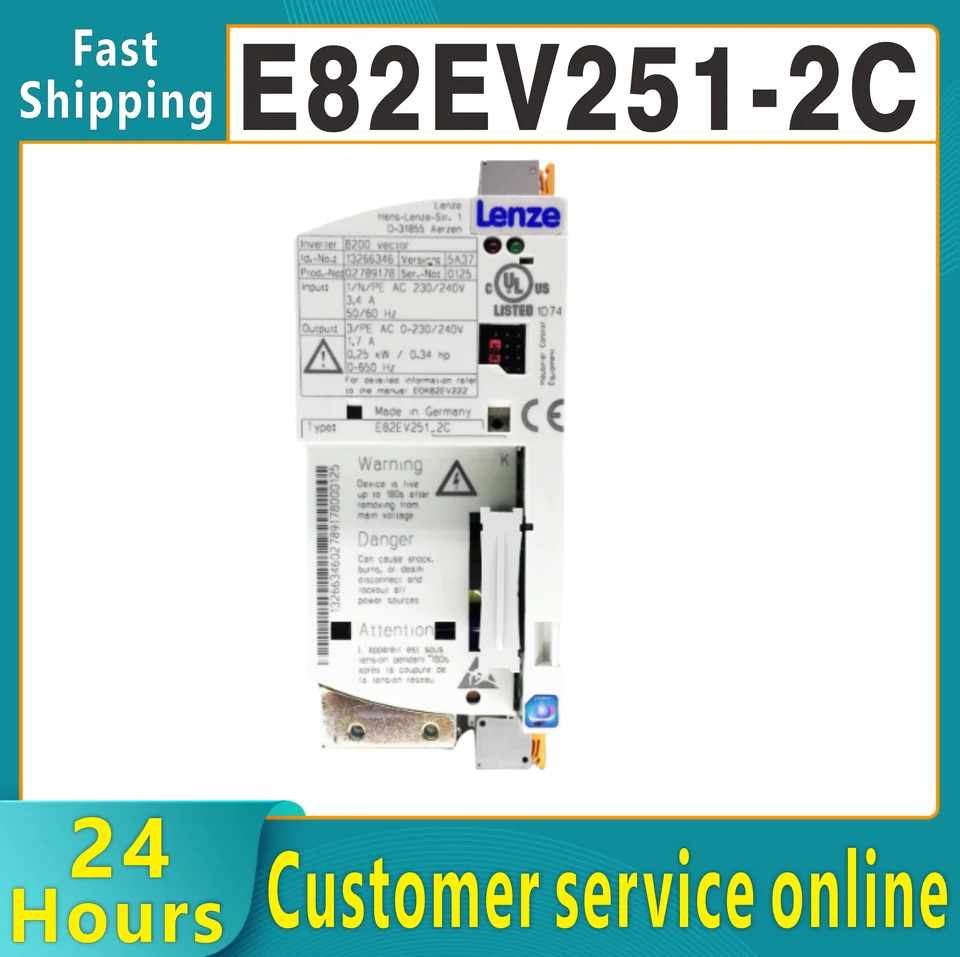 8200 주파수 변환기 E82EV251K2C E82EV251-2C 220V 0.25KW