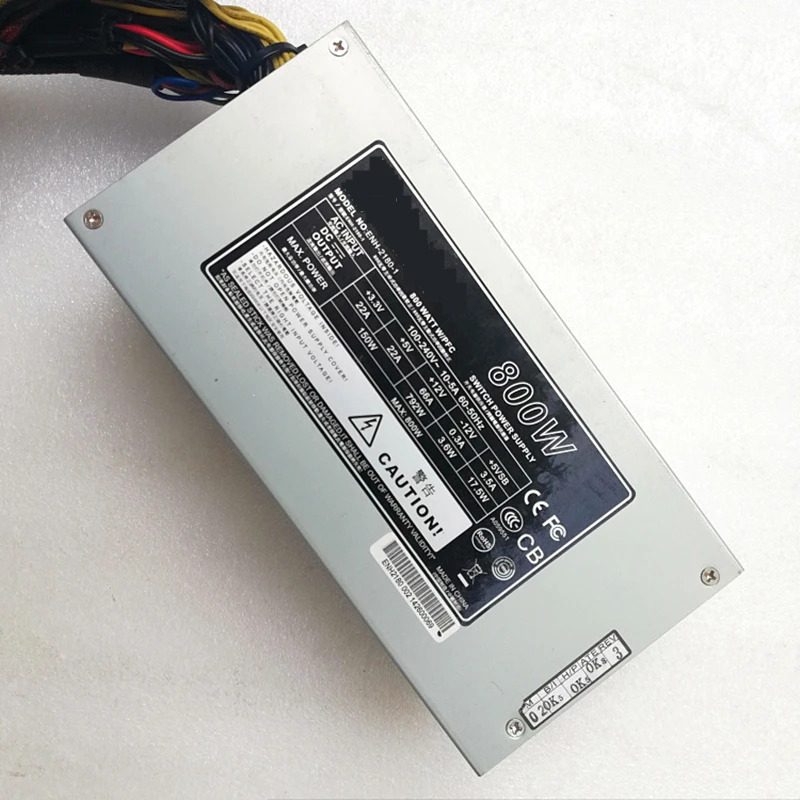 파워 서플라이 ENH-2180-1 2U 800W 오리지널 PSU 신